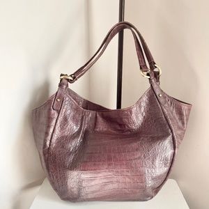 💋BRAHMIN, Brown Jacqueline Melbourne Leather XL Hobo  Bag - 20” x 12” x 3”